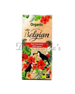 CT CHOCOLATES BELGIAN ORGANIC BAR DARK 72% 90G