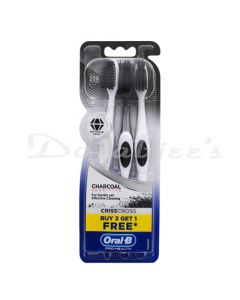 ORAL B CRISS CROSS CHARCOAL TOOTH BRUSH SOFT B2G1