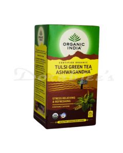 ORGANIC INDIA TULSI GREEN TEA WITH ASHWAGANDHA