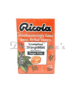 RICOLA SUGAR FREE SWEETS  ORANGE MINT  45G