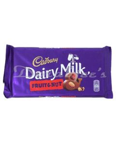 CADBURY CHOCOLATE BAR FRUIT & NUT 200G