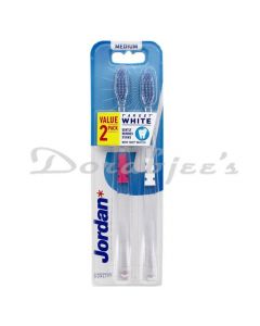 JORDAN TARGET WHITE  TOOTH BRUSH MEDIUM 2PK