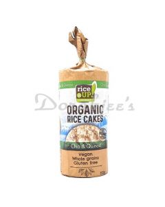 RICEUP RICE CRACKERS  ORGANIC  CHIA QUINOA 120G