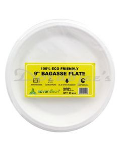 ADVANTECH  BIO DEGRADABLE BAGASSE 9 PLATE 25S