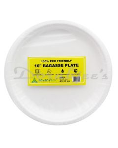 ADVANTECH BIO DEGRADABLE BAGASSE  PLATES 10 25S