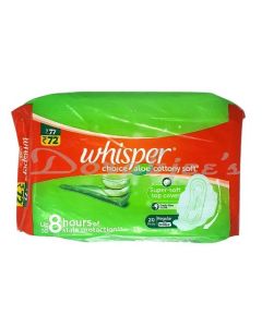 WHISPER CHOICE ALOE COTTONY SANITARY PADS 20S