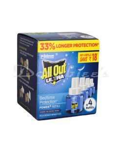 ALL OUT ULTRA MOSQUITO REPELLENT  REFILL 33% PACK OF 4