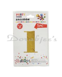 PARTY TIME INFLATABLE FOIL BALLOON  NUMBERS 1