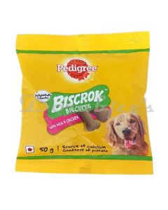 PEDIGREE DOG FOOD BISCROK WITH MILK & CHICKEN 50G