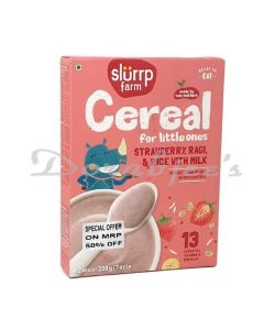 SLURRP FARM CEREAL STRAWBERRY RAGI RICE AND   MILK 300 G