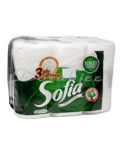 SOFIA TOILET PAPER 3PLY ROLL 12S PACK