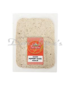 ALF FARMS CHICKEN PEPRY LOAF SLICE 150 G