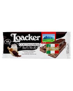 LOACKER WAFER ROLLS COCOA MILK 90G