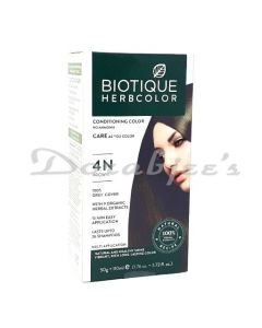 BIOTIQUE HERBCOLOR HAIR COLOR 4N  BROWN 50G+110 ML