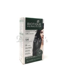 BIOTIQUE HERBCOLOR HAIR COLOR 1N NATURAL BLACK 50G+110ML