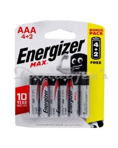 ENERGIZER ALKALINE MAX 4+2 AAA