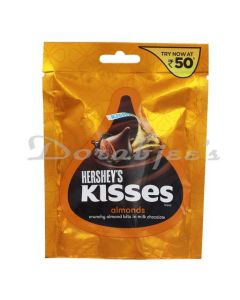 HERSHEYS KISSES WITH ALMOND CHOCOLATE 33.6G