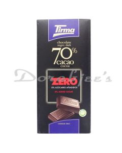 TIRMA ZERO SUGAR 70% DARK CHOCOLATE 125G