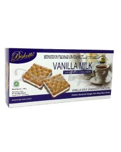 BISKOTTO VANILLA MILK SANDWICH CRACKERS 160G