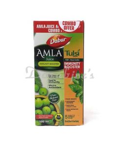 DABUR AMLA JUICE 500ML + TULSI DROP 30