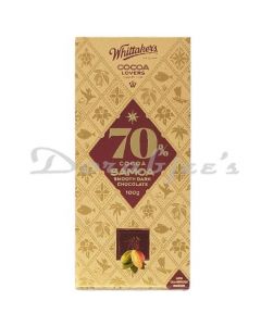 WHITTAKERS 70% DARK CHOCOLATE SAMOA SMOOTH 100 G