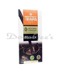 TRAPA 0% SUGAR NOIR DARK CHOCOLATE 80% 80 G