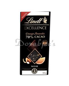 LINDT EXCELLENCE BLACK 70% ORANGE 100G