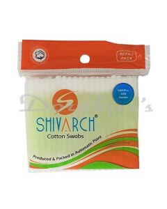 SHIVARCH COTTON EAR BUDS SWABS 100 POUCH