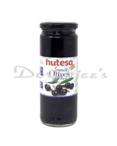 HUTESA WHOLE BLACK OLIVES 450G