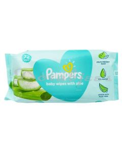 PAMPERS BABY WIPES WITH ALOE 72 WIPES