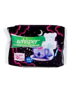 WHISPER SOFTNITE SANITARY PADS XXL+5