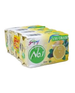 GODREJ NO1 LIME & ALOE SOAP 3+1 150G