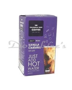 COLOMBIAN BREW VANILLA CARAMEL LATTE 3IN1 PREMIX 10S