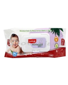 LUVLAP MOISTURIZING BABY WIPES ALOE 72S