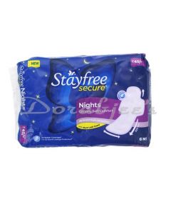 STAYFREE SECURE NIGHTS SANITARY PADS 6-S