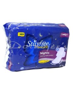 STAYFREE SECURE NIGHTS SANITARY PADS 20-S