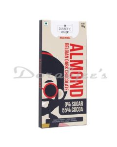 A DIABETIC CHEF SUGAR FREE ALMOND DARK CHOC 40G