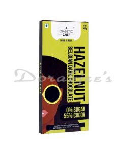 A DIABETIC CHEF SUGAR HAZELNUT DARK CHOC 40G