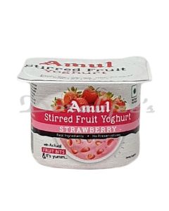 AMUL STIRRED FRUIT YOGURT- STRAWBERRY 100G