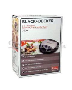 BLACK & DECKER 3-IN-1 SANDWICH GRILL & WAFFLE