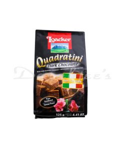 LOACKER WAFER ROLLS QUADRATINI DAR CHOC125