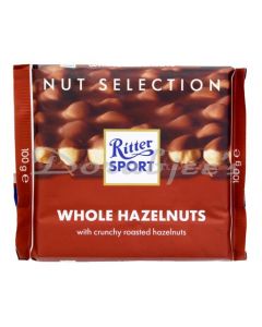 RITTER SPORT CHOCOLATE WHOLE HAZELNUT 100G