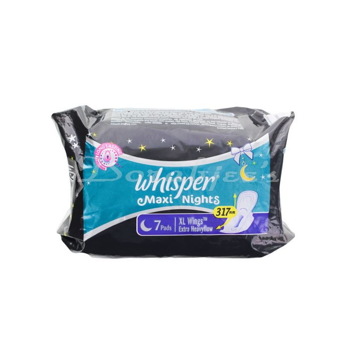 WHISPER MAXI NIGHT SANITARY PADS XL WG 7P